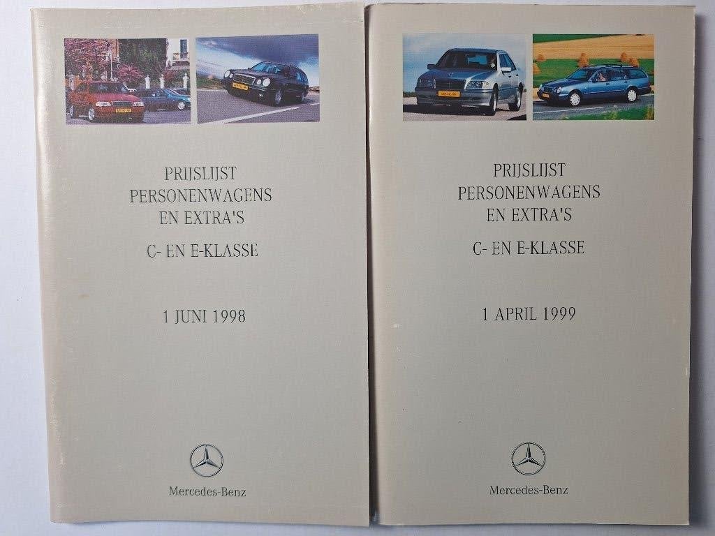Mercedes C en E klasse prijslijsten 1998 en 1999, Ophalen of Verzenden, Gelezen, Mercedes
