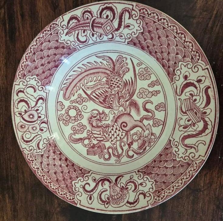 Antiek Schots 1890 Transferware Bord - J. & M.P. Bell & Co., Ophalen of Verzenden