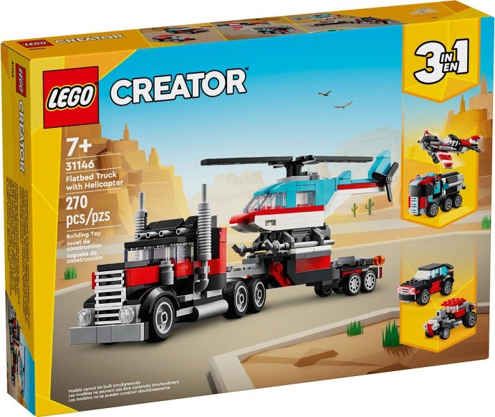 Lego Creator 31146 - Flatbed Truck with Helicopter NIEUW, Lego, Nieuw, Ophalen of Verzenden, Ongeopend/sealed