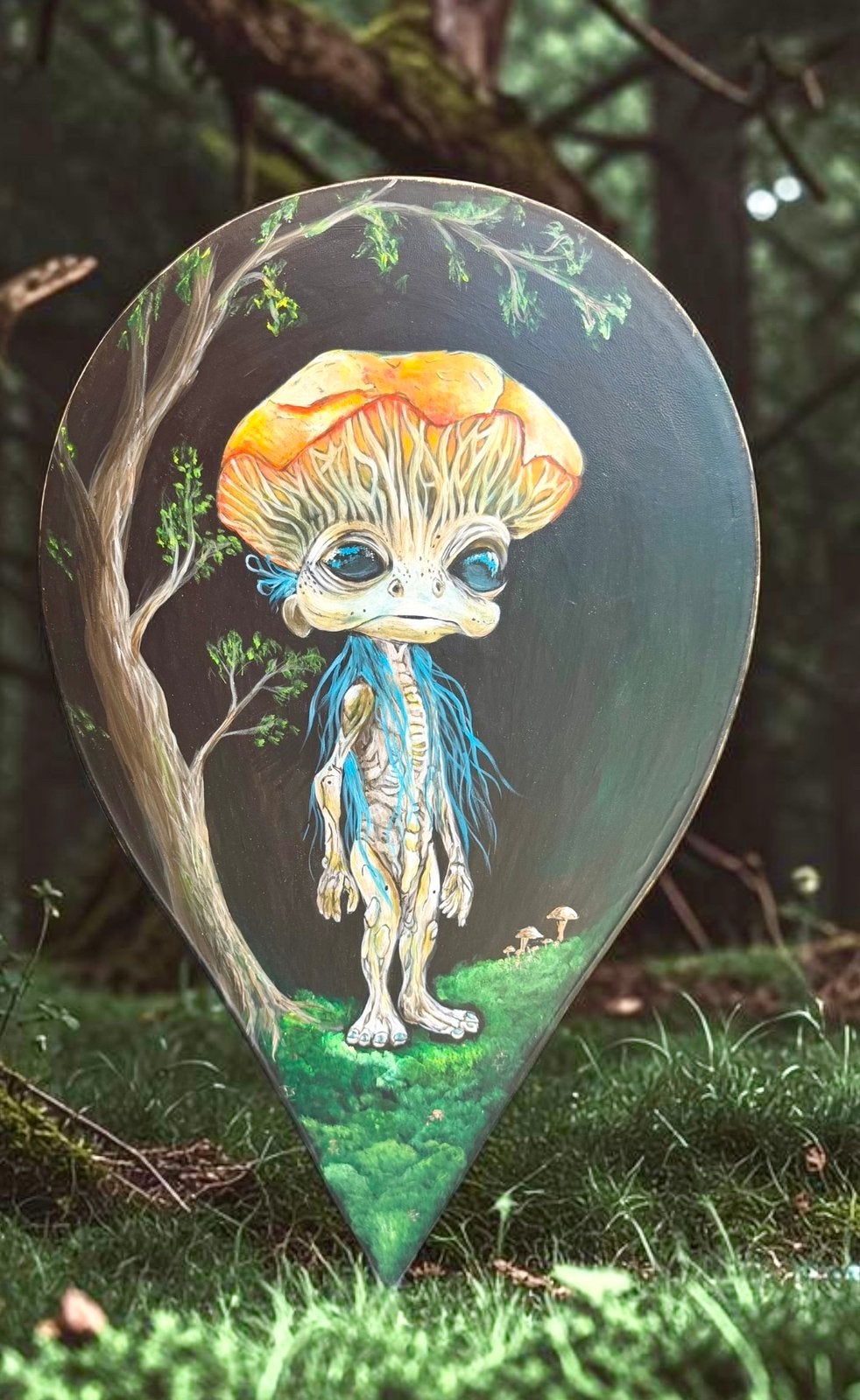 OVERGEDRAGEN Sjamanendrum Magic 75 cm druppelvorm Rendier, Ophalen of Verzenden, Nieuw, Trommel