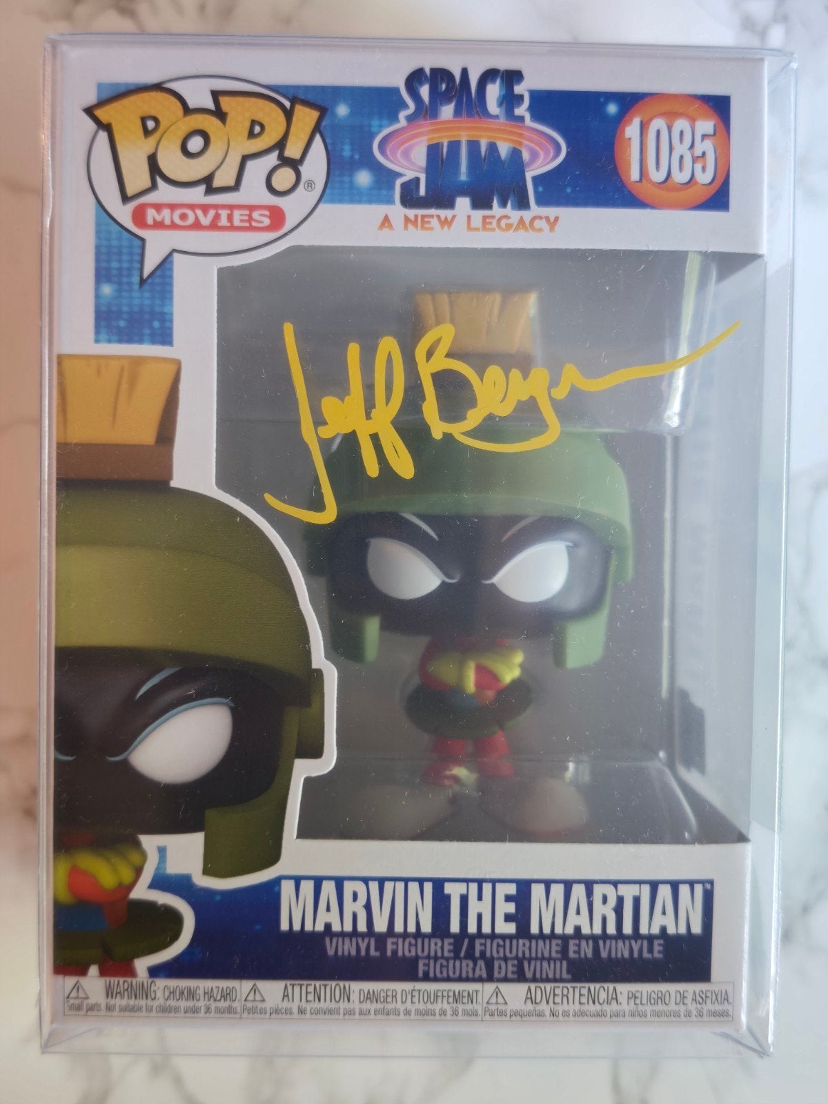 Funko Space Jam Marvin the Martian signed Jeff Bergman, Ophalen of Verzenden, Nieuw