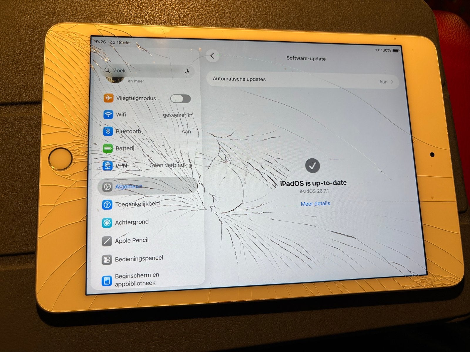 Apple iPad mini 5 (256GB, Wi-Fi) met gebarsten scherm, Computers en Software, Gebruikt, Apple iPad, 8 inch, Ophalen of Verzenden