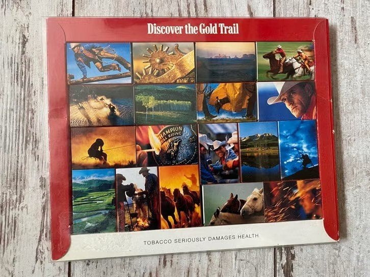 Marlboro - discouver the gold trail- lucifers, Verzamelen, Ophalen of Verzenden, Zo goed als nieuw, Luciferdoosjes of -merken