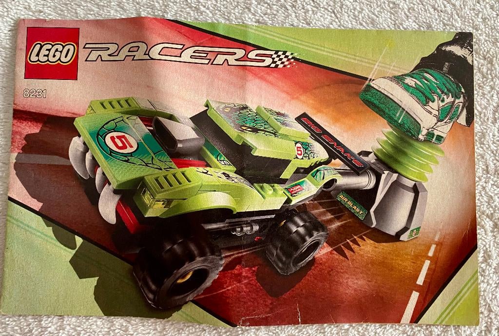 LEGO Racers 8231 Vicious Viper (car only), Lego, Ophalen of Verzenden, Zo goed als nieuw, Racers