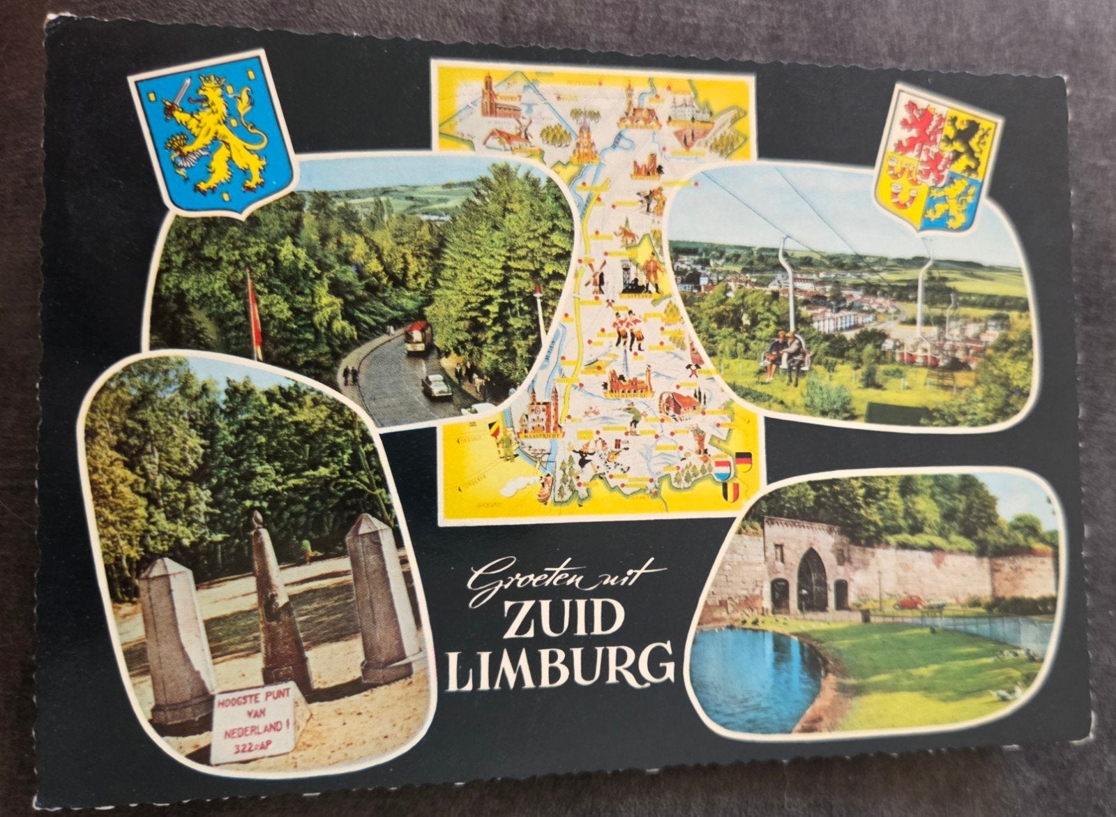 Oude ansichtkaart Groeten uit Zuid-Limburg, Verzenden, 1960 tot 1980, Gelopen, Limburg