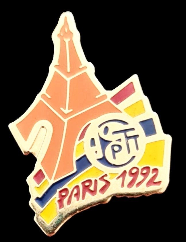 Paris 1992 PTT pin, Verzamelen, Verzenden, Nieuw, Merk, Speldje of Pin