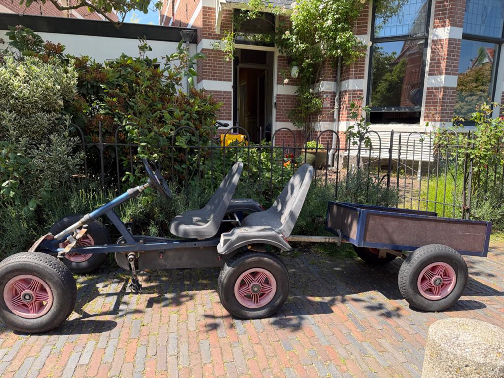 Mammoet skelter met duozit en aanhanger, Ophalen, Gebruikt, Mammoet, Duozit