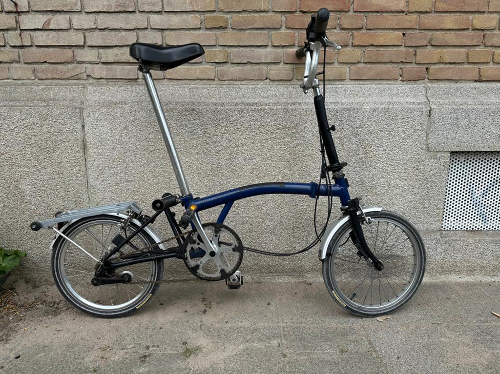 Brompton, Fietsen en Brommers, Fietsen | Vouwfietsen, Gebruikt, Brompton, 16 tot 18 inch, Totaal opvouwbaar, Versnellingen, Ophalen