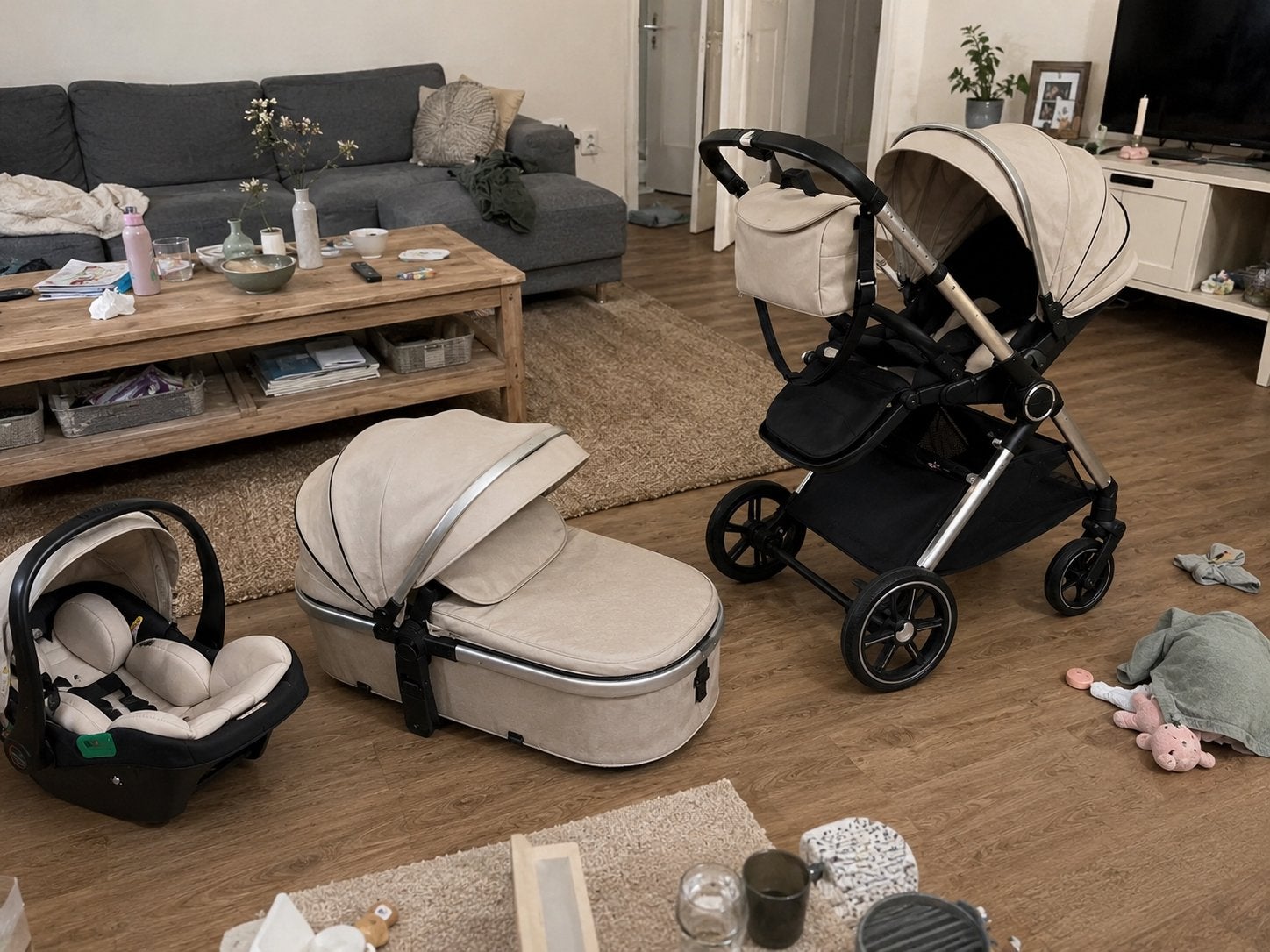 3-in-1 Kinderwagen Set Inclusief Reiswieg Autostoel Babyset, Overige merken, Nieuw, Ophalen of Verzenden, Combiwagen