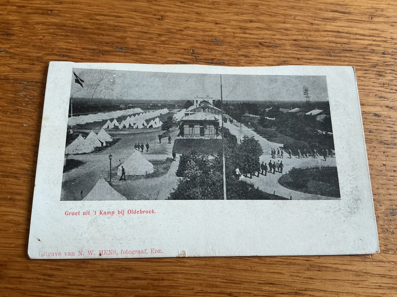 M151 Oldebroek groet uit  ‘t Kamp militair BOVEN AFGEKNIPT, Ophalen of Verzenden, Voor 1920