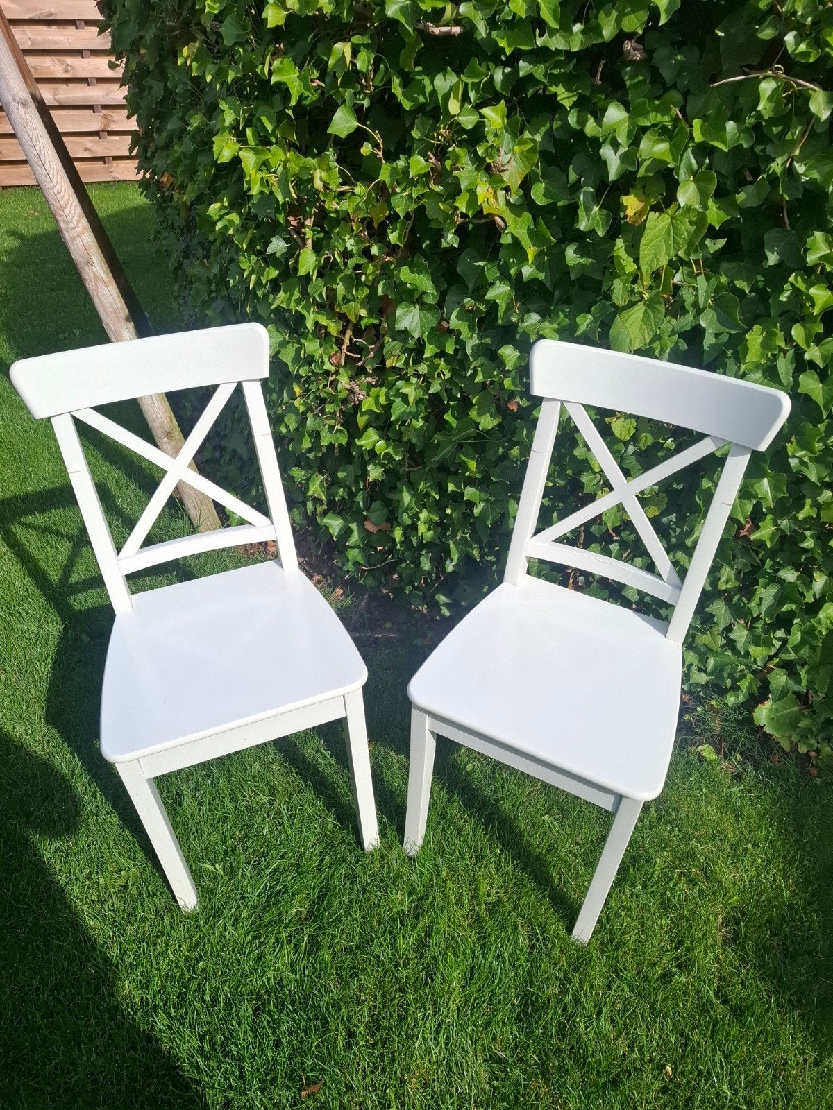 Ikea Ingolf stoelen - Wit, set van 2, Ophalen, Gebruikt, Twee, Wit