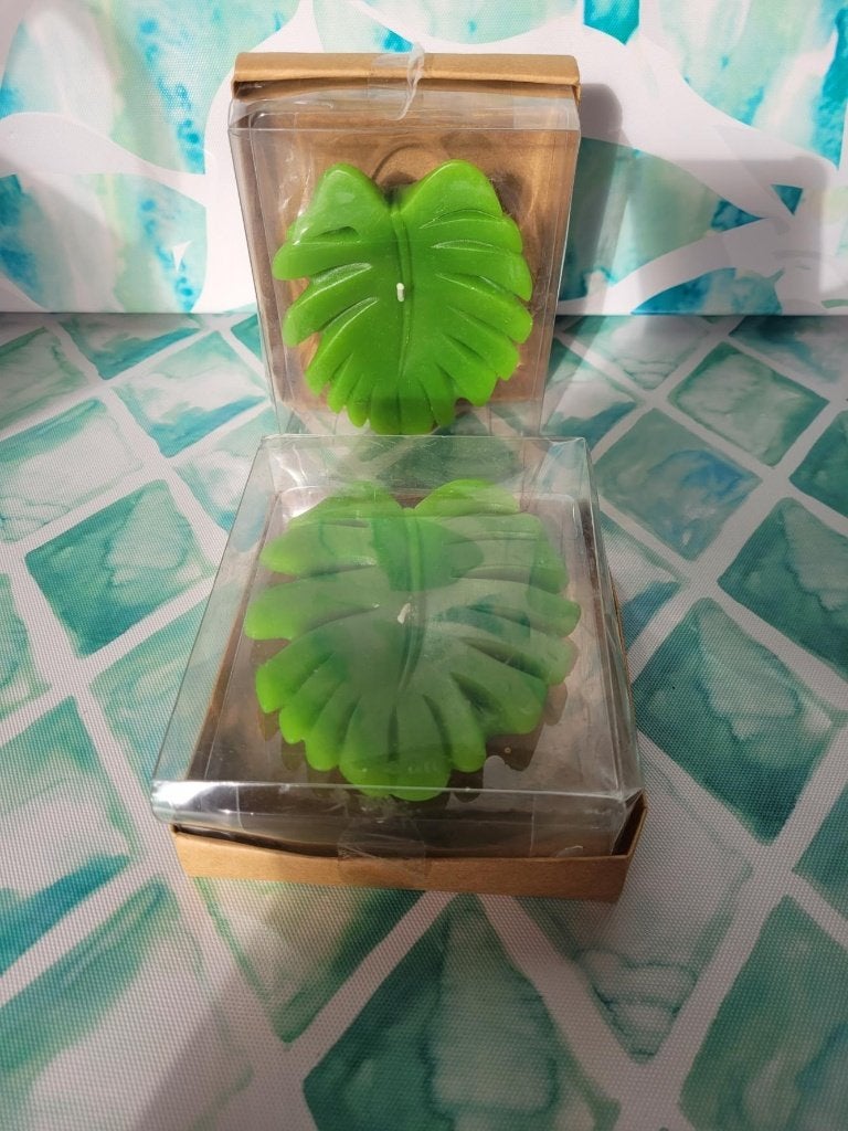 grappige groene kaarsen in de vorm van een blad, Overige materialen, ., Nieuw, Ophalen of Verzenden