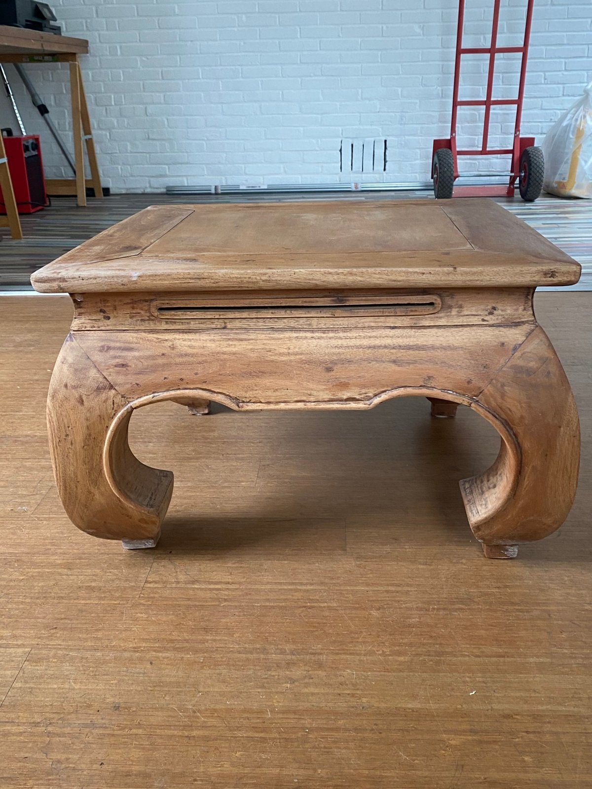 Opium tafel, Huis en Inrichting, Ophalen, Gebruikt, Teakhout, 50 tot 100 cm