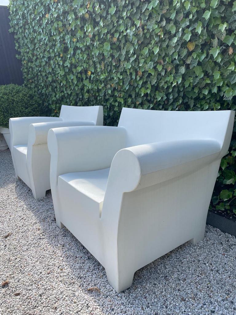 2 x Kartell Design Stoelen & Fauteuils – Outdoor – Wit Tuin, Ophalen, Zo goed als nieuw, Plastic
