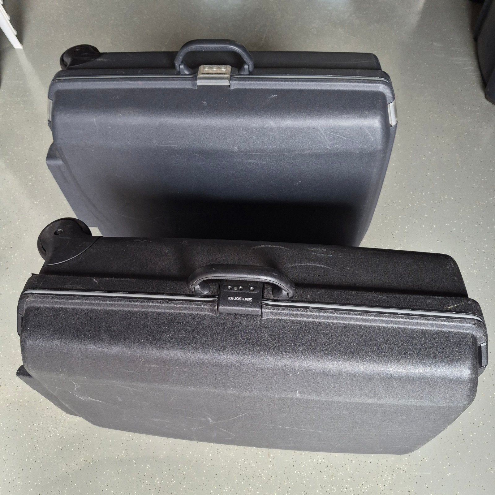 Set van 2 Samsonite koffers met wieltjes, 30 cm of meer, Gebruikt, Overige kleuren, 60 tot 80 cm
