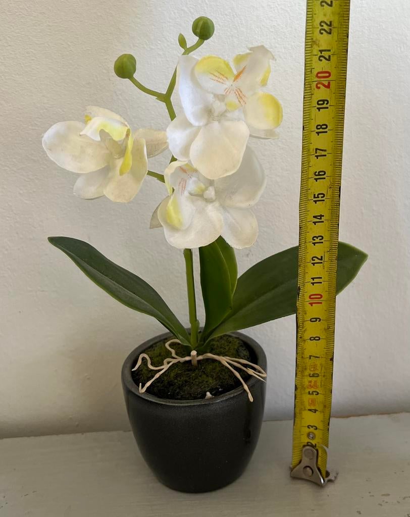 Orchidee kunst in potje, Ophalen of Verzenden, Zo goed als nieuw