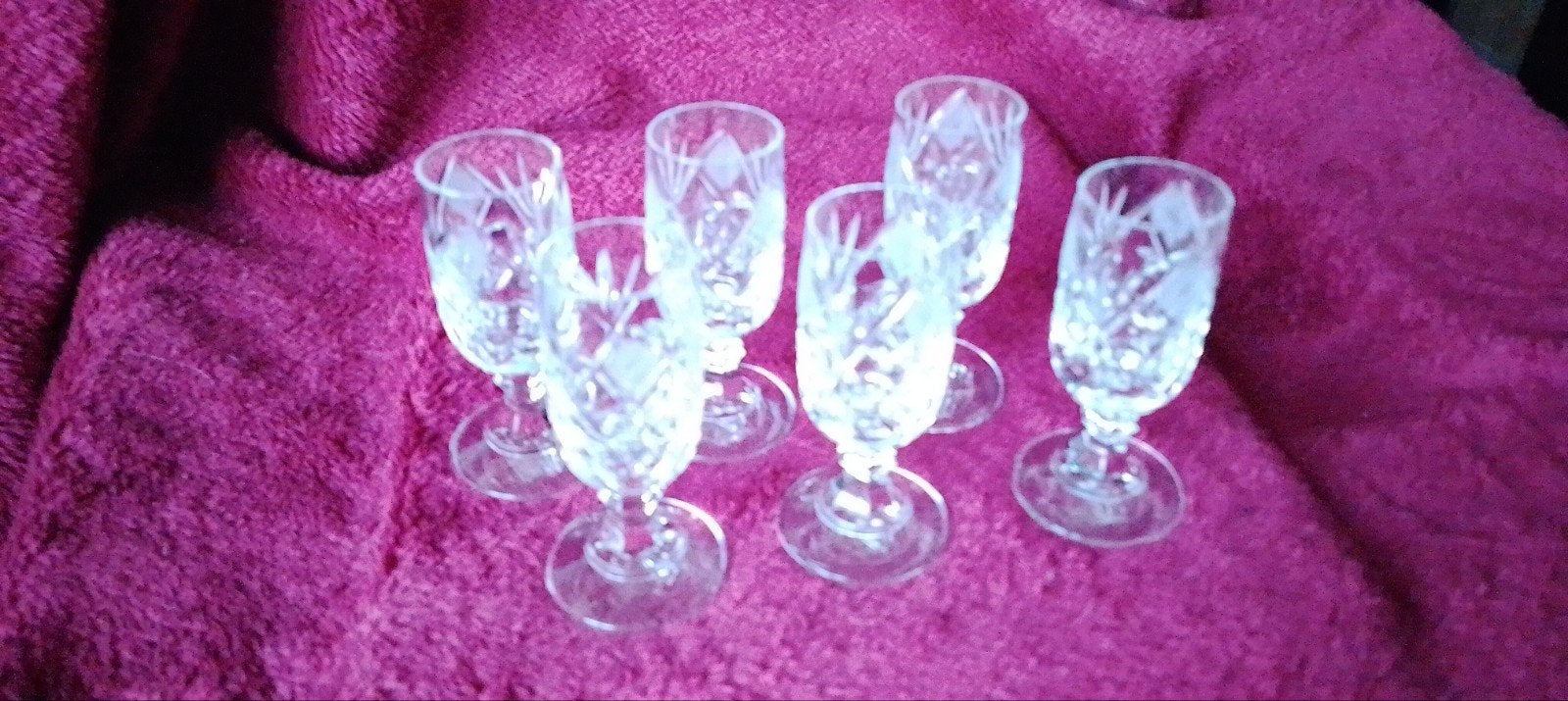 6 Kristallen Borrelglaasjes - 8.5cm Hoog, Ophalen of Verzenden