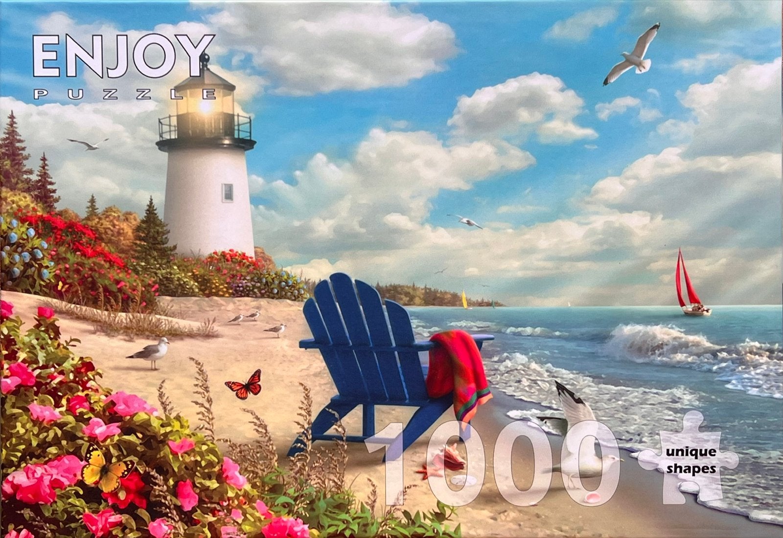 Enjoy Puzzle 1000 Stukjes - Diverse Scènes, Ophalen of Verzenden, 500 t/m 1500 stukjes, Zo goed als nieuw, Legpuzzel