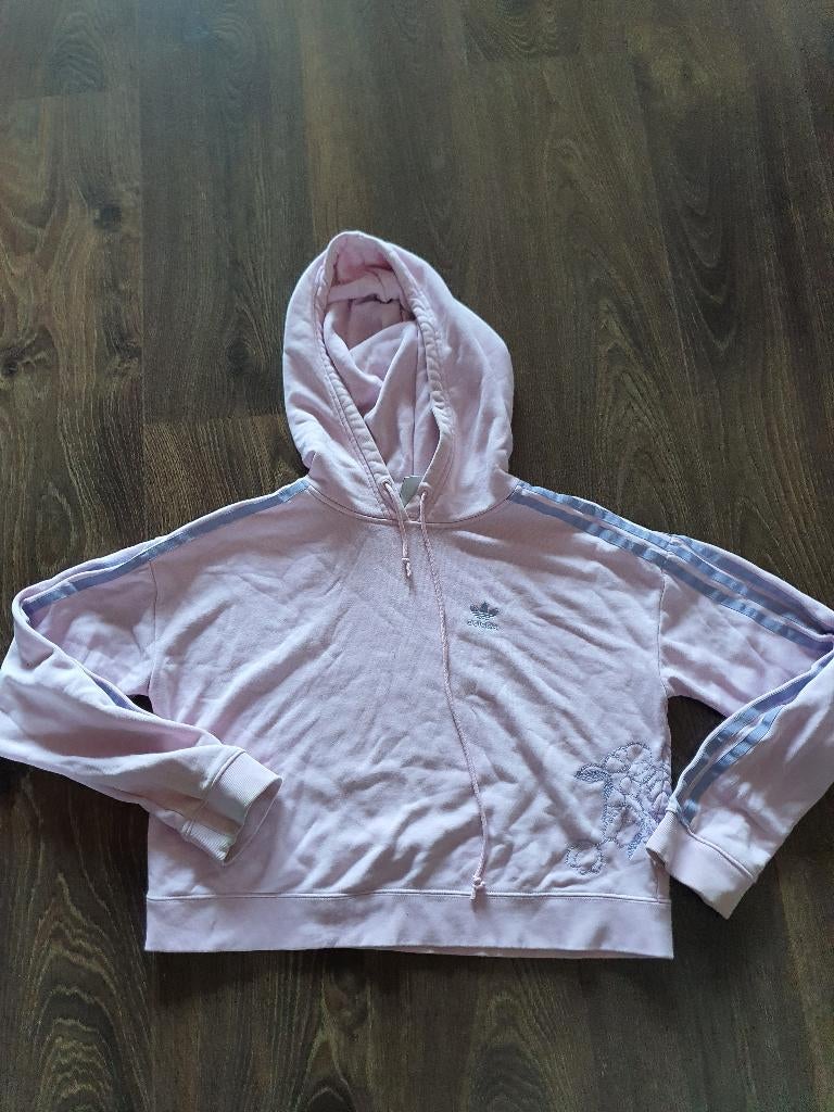Adidas Originals cropped hoodie XS – roze, Ophalen of Verzenden, Zo goed als nieuw, Maat 34 (XS) of kleiner, Roze