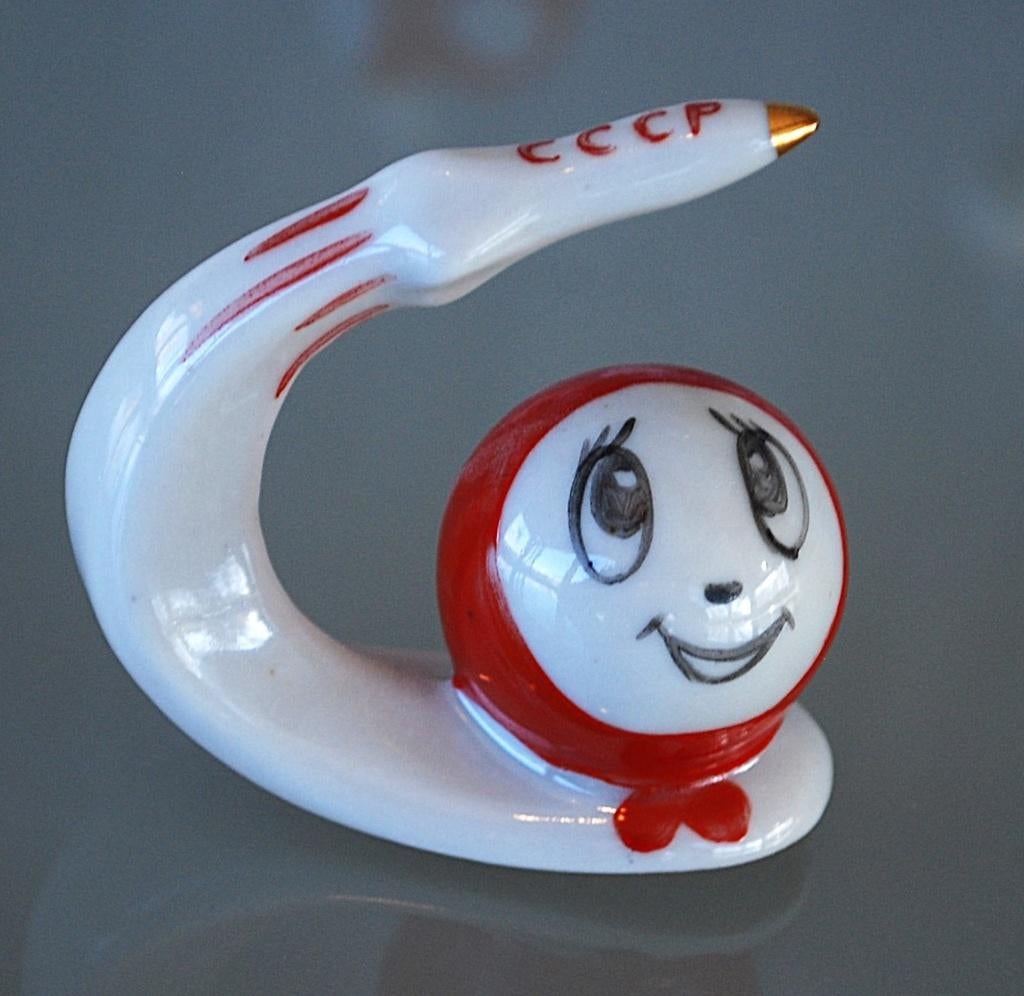 Ruimtevaart Beelden 2 stuks CCCP Porselein Space age Vintage, Antiek en Kunst, Ophalen of Verzenden