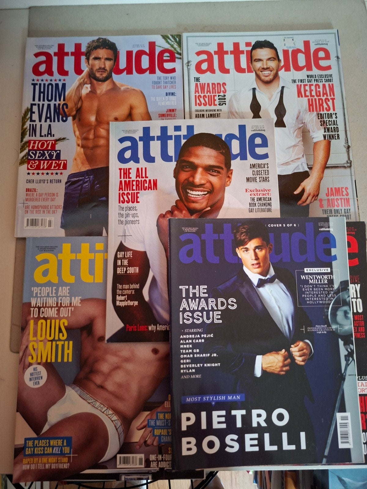 6 magazines Attitude gay lifestyle fashion tijdschriften u.k, Verzenden, Zo goed als nieuw