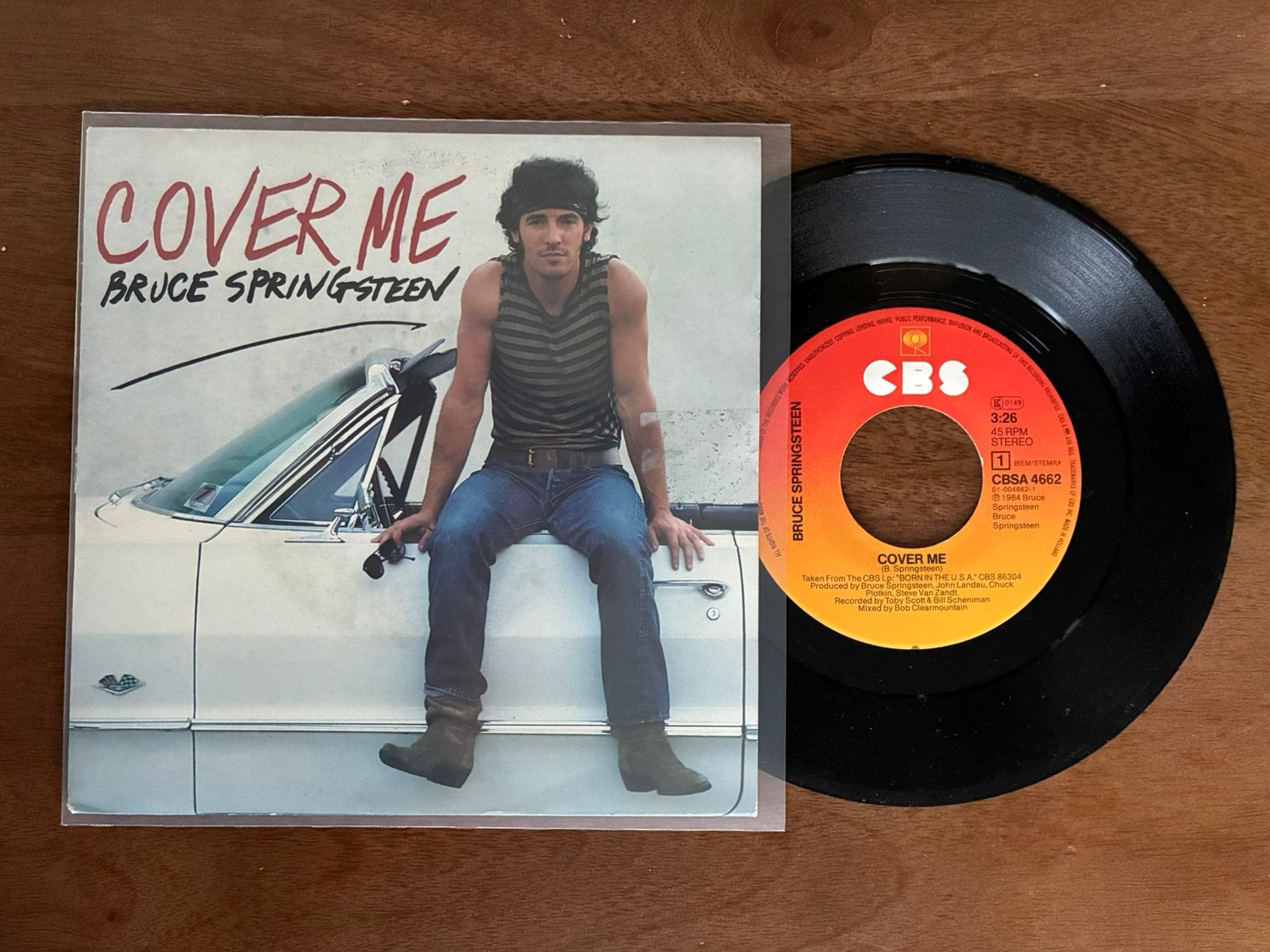 Bruce Springsteen - Cover me / Jersey girl ( live ), Ophalen of Verzenden, 7 inch