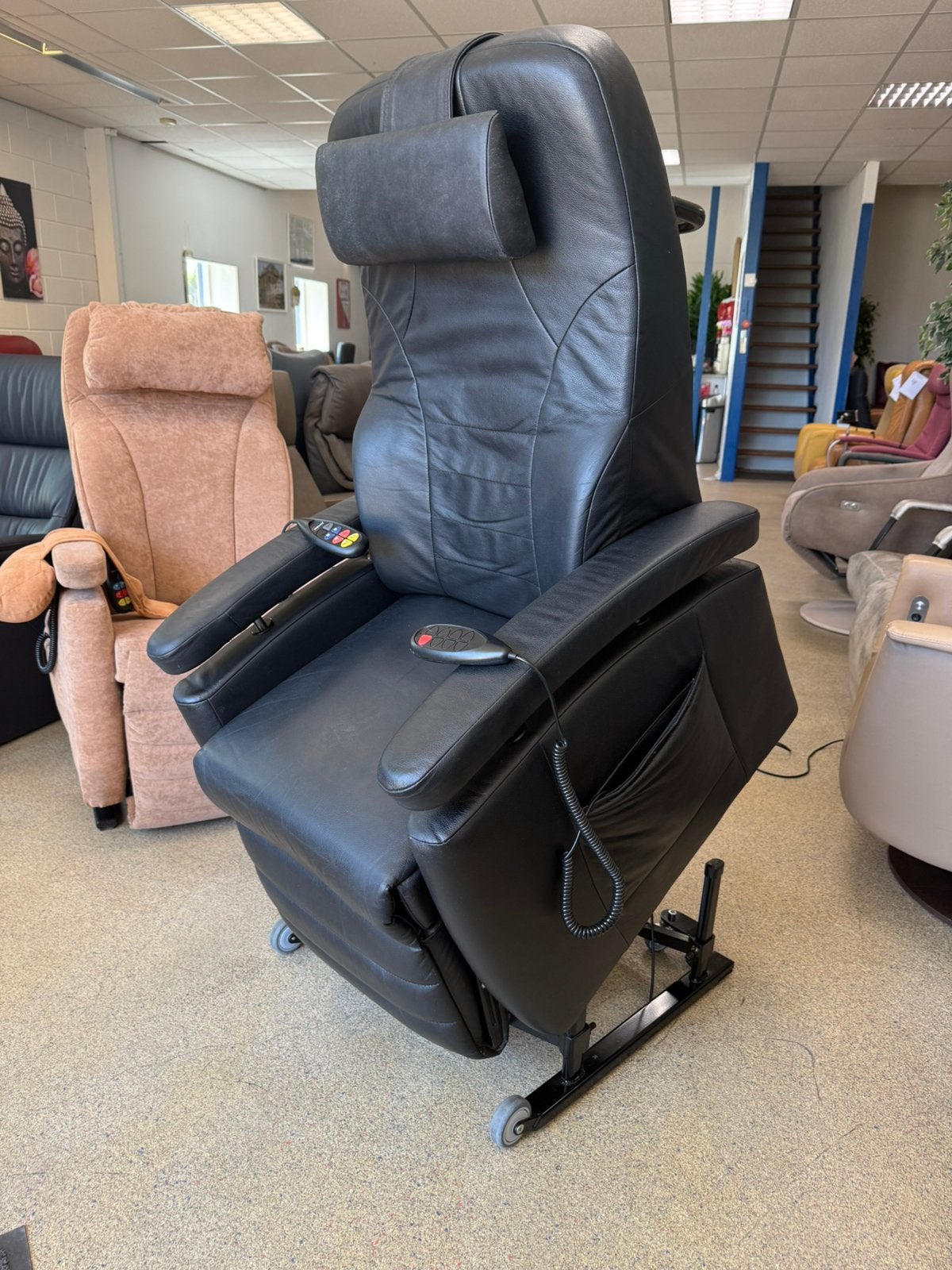 Fitform sta op relax stoel verrijdbaar met verwarming, Ophalen of Verzenden, Zo goed als nieuw, Leer, Gratis bezorging regio Utrecht