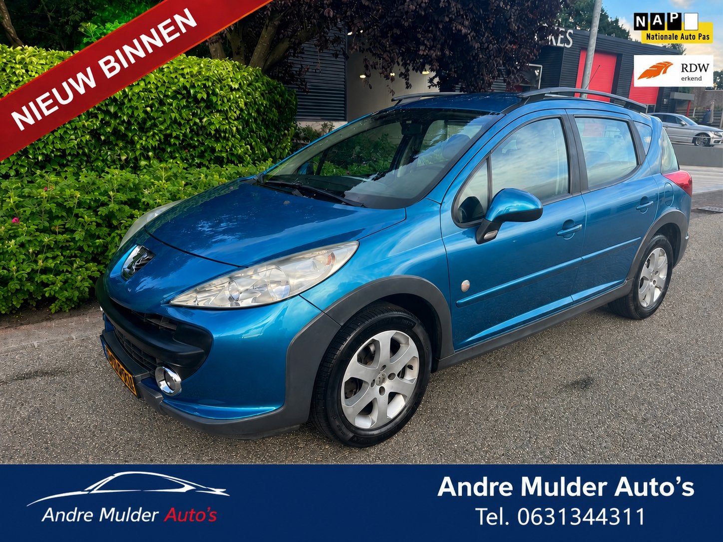 nette Peugeot 207 1.4 VTI 16V SW Outdoor 2008 Blauw, Auto's, Voorwielaandrijving, Origineel Nederlands, Handgeschakeld, 16 km/l