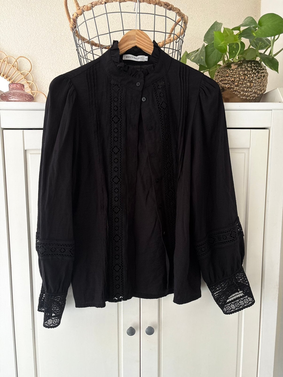 Bisou’s Project zwarte blouse maat S, Ophalen of Verzenden, Zo goed als nieuw, Maat 36 (S), Zwart