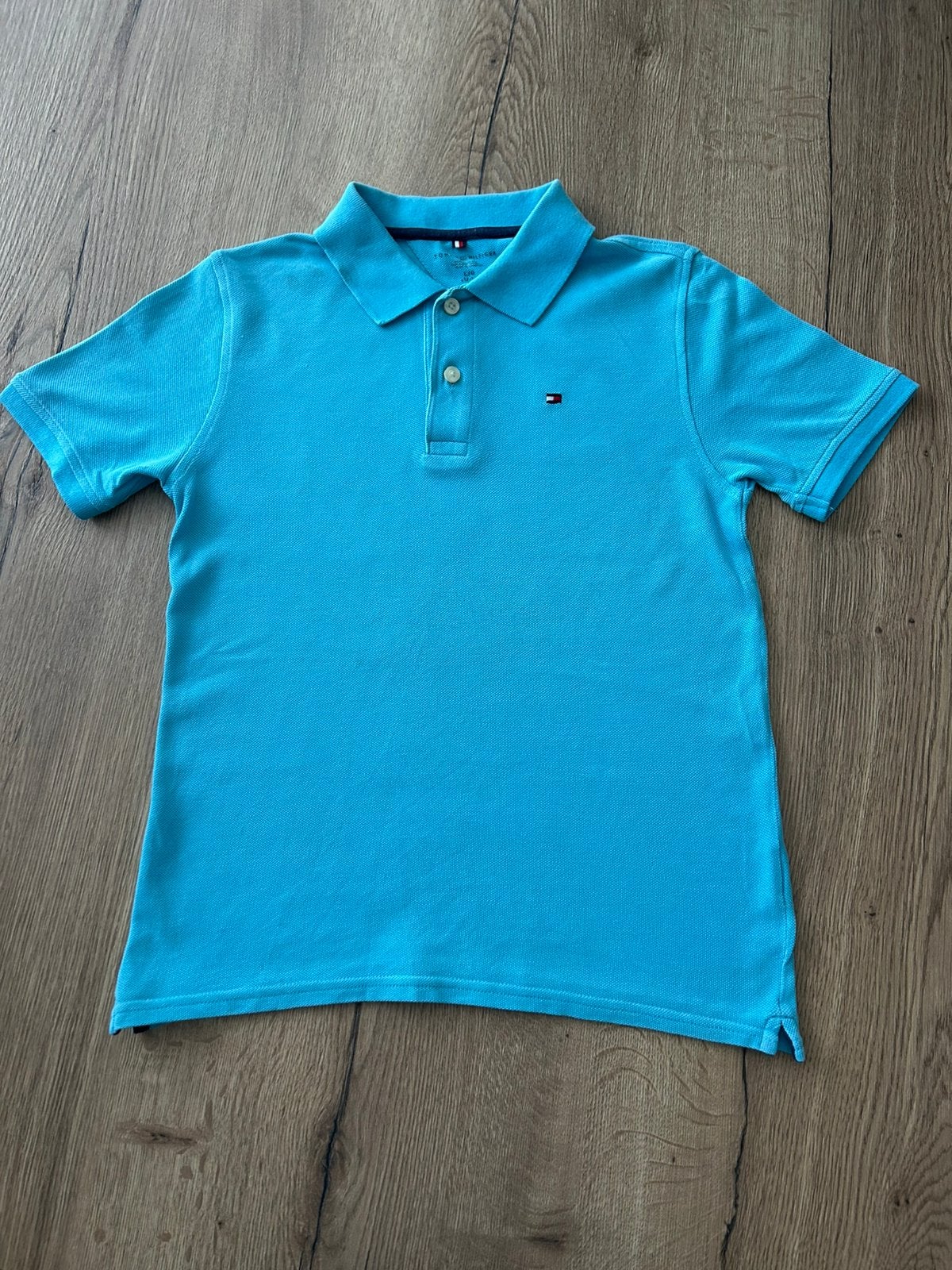 Polo Tommy Hilfiger, aquablauw, Ophalen of Verzenden, Gebruikt, Jongen, Shirt of Longsleeve
