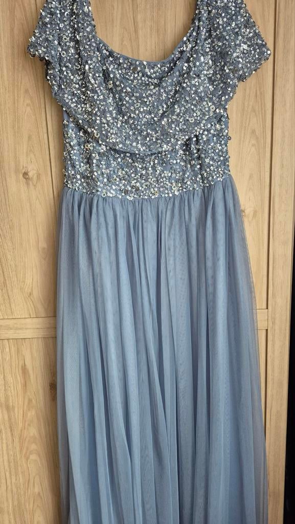 Maya Deluxe jurk met pailletten en tule, Kleding | Dames, Jurken, Zo goed als nieuw, Maat 38/40 (M), Boven de knie, Ophalen of Verzenden