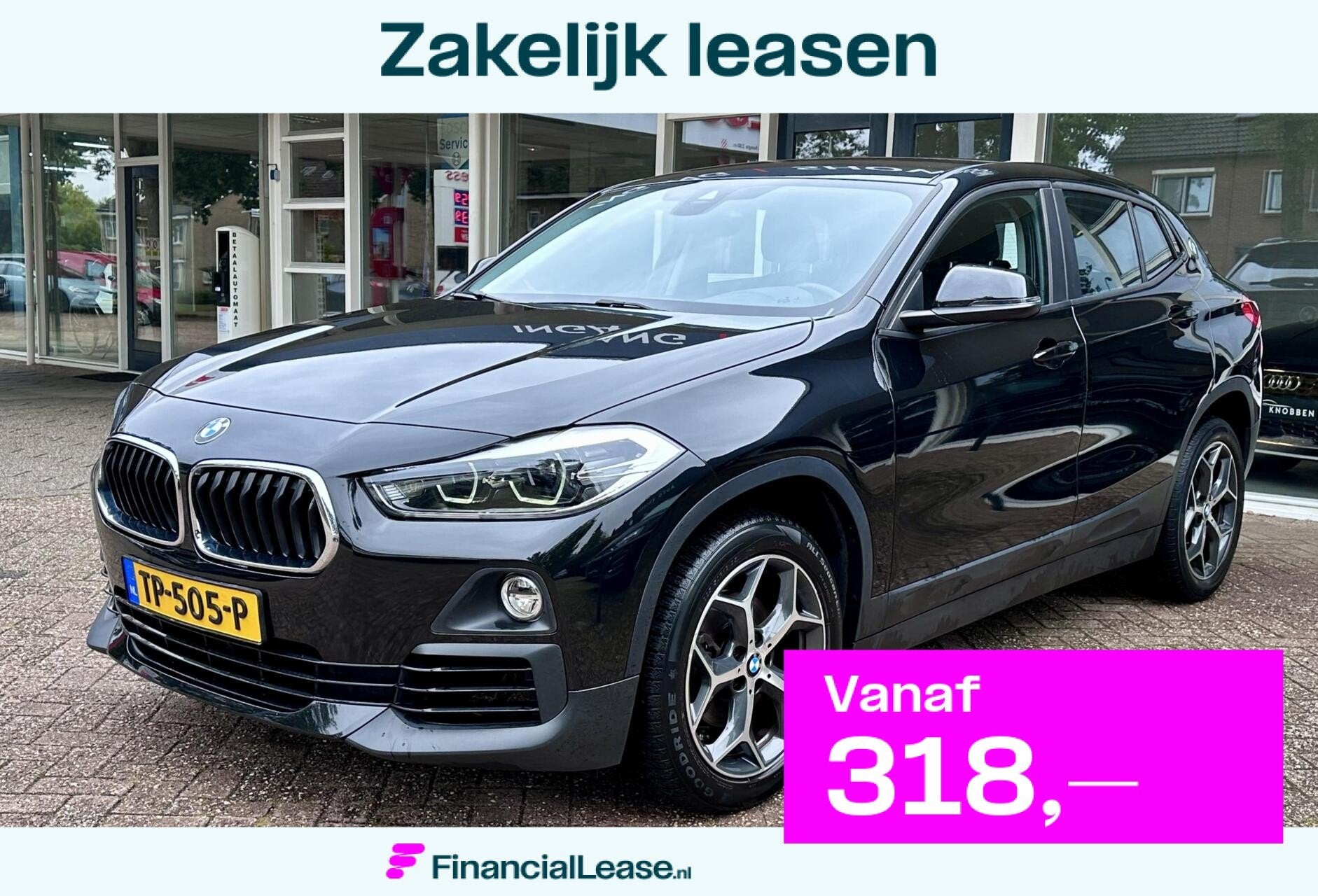 BMW X2 sDrive18i Led, Climat, Cruise, Navi, Pdc, LM.., Gebruikt, Euro 6, Met garantie (alle), Zwart