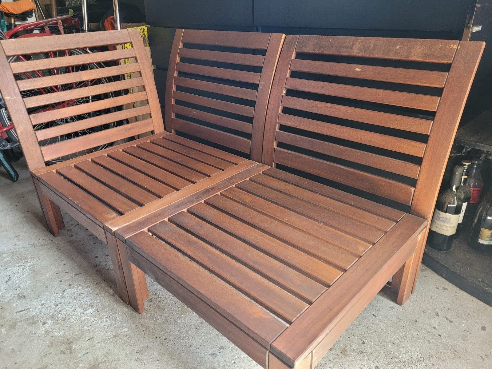 Ikea Applaro tuinbank loungeset, Ophalen, Hout