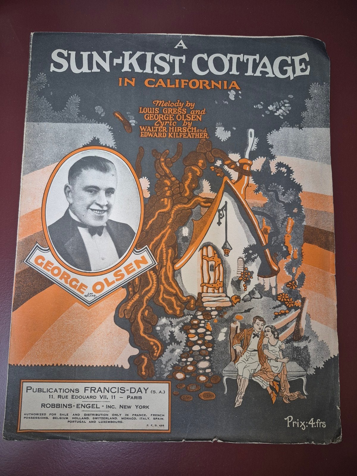 Vintage bladmuziek: A Sun-Kist Cottage in California, Muziek en Instrumenten, Piano, Gebruikt, Ophalen of Verzenden, Artiest of Componist