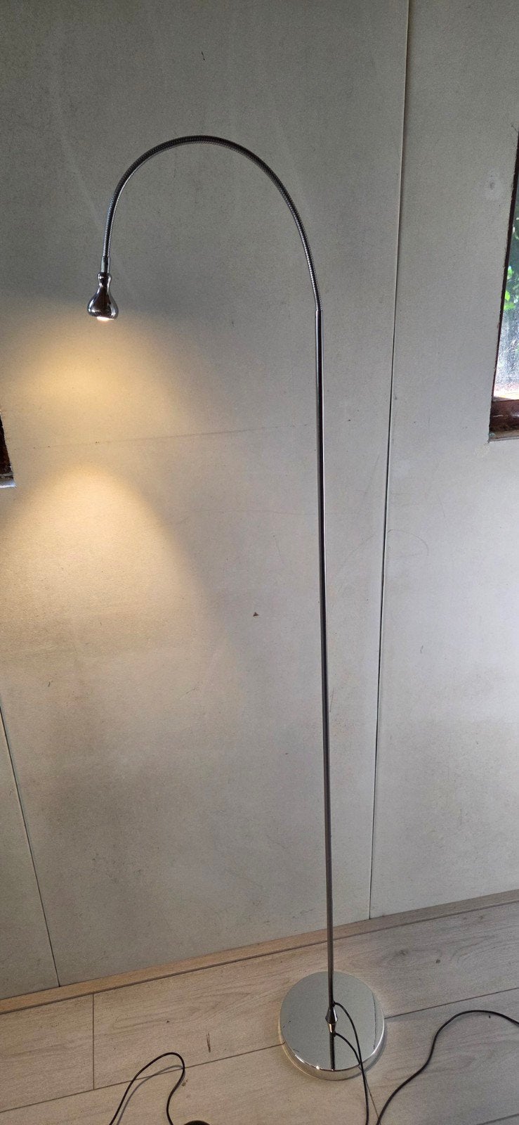 IKEA vloerlamp met flexibele arm, chroom, Ophalen, Gebruikt, Metaal, Modern