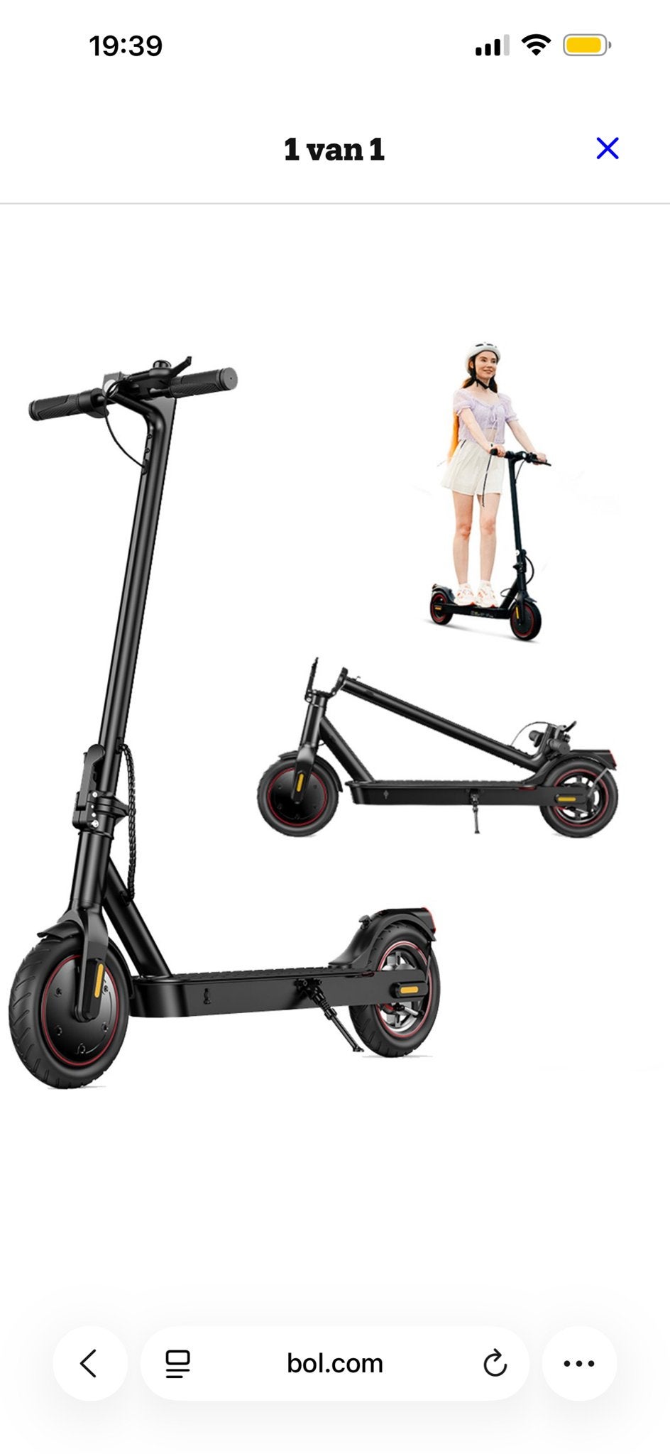 Elektrische step - 25km bereik - 350W - 8.5 inch - Opvouwbaa, Fietsen en Brommers, Ophalen of Verzenden, Gebruikt, Elektrische step (E-scooter)