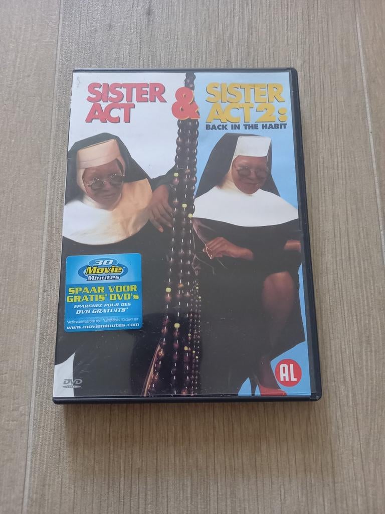 Sister Act + Sister Act 2 origineel, Alle leeftijden, Ophalen of Verzenden, Zo goed als nieuw, Actiekomedie