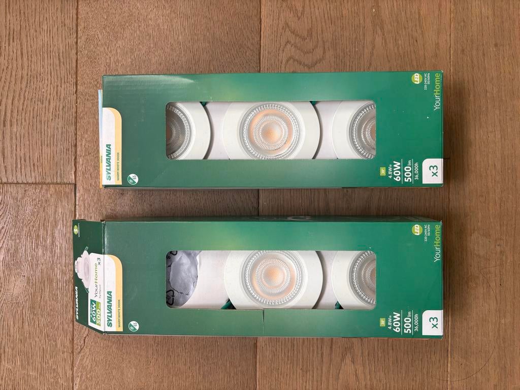 5 Sylvania LED Inbouwspots - Nieuw in doos, Metaal of Aluminium, Nieuw, Ophalen of Verzenden, Led