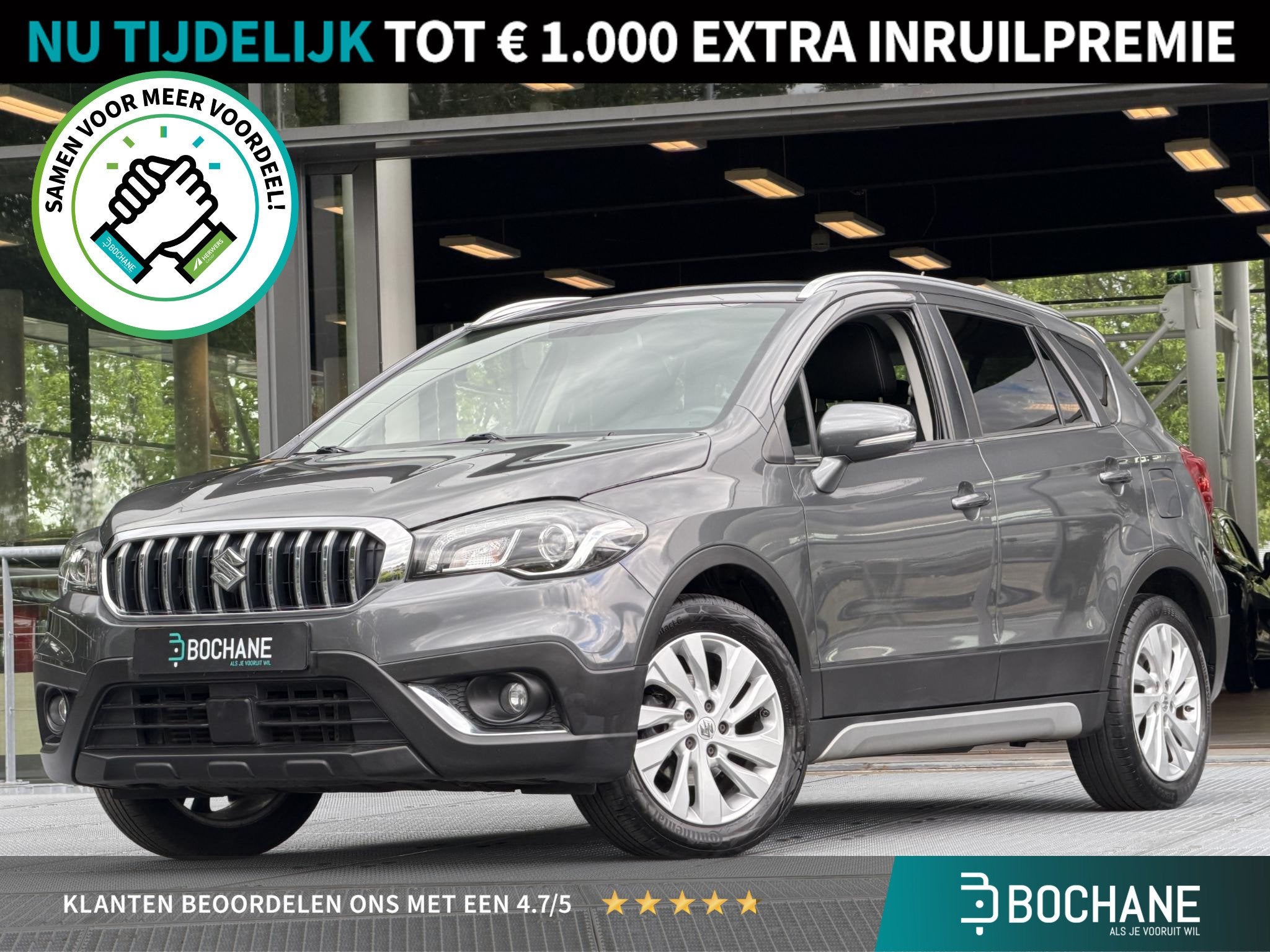 Suzuki S-Cross 1.0 Boosterjet Select 112PK | Carplay | Cruis, Auto's, Voorwielaandrijving, Stof, Gebruikt, Euro 6