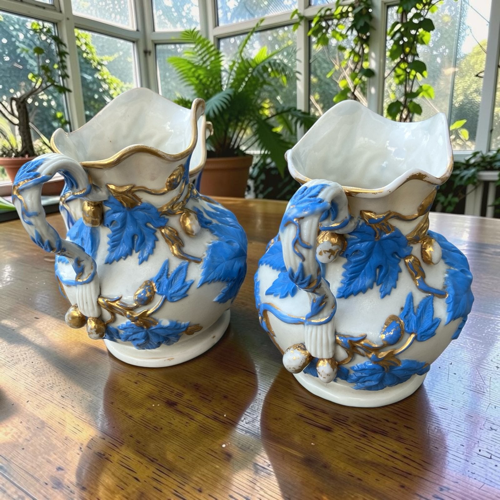 Victoriaanse Porselein 1850 ( relief Moulded  Jug )pr/pstuk, Ophalen of Verzenden