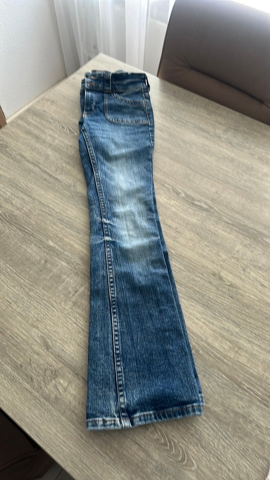 Meisjes spijkerbroek maat 152, Kinderen en Baby's, Kinderkleding | Maat 152, Ophalen, Zo goed als nieuw, Meisje, Broek