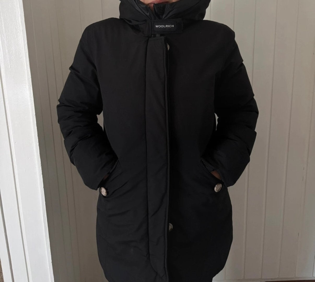Woolrich kids, Kleding | Dames, Jassen | Winter, Ophalen of Verzenden, Zo goed als nieuw, Maat 34 (XS) of kleiner, Zwart