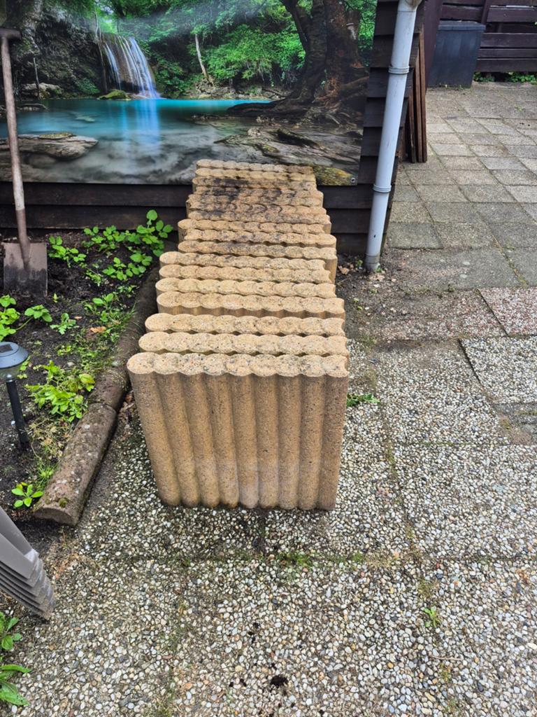Palissadebanden gratis af te halen, Tuin en Terras, Gebruikt, 25 tot 50 cm, Ophalen of Verzenden, Minder dan 25 cm