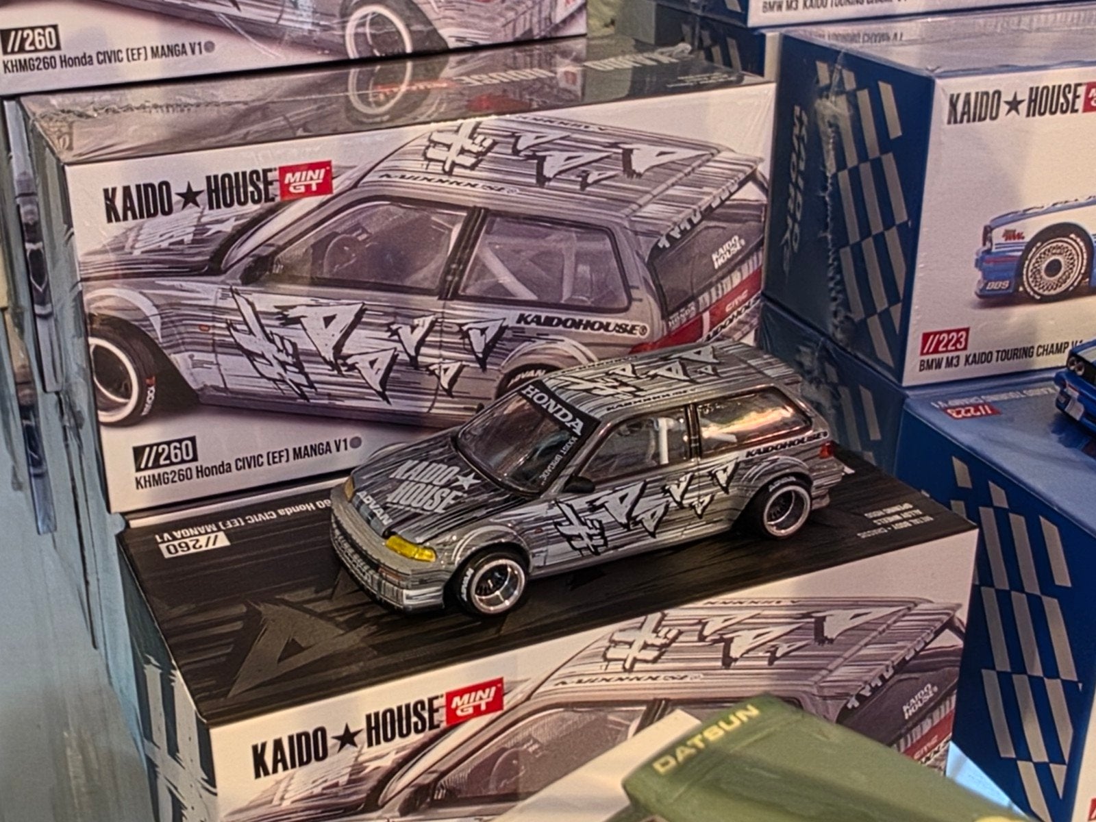 Honda Civic (EF) Kaido Manga V1 '87, Kaido house 1:64 MINIGT, Auto, Nieuw, Ophalen of Verzenden, Mini GT Kaido House