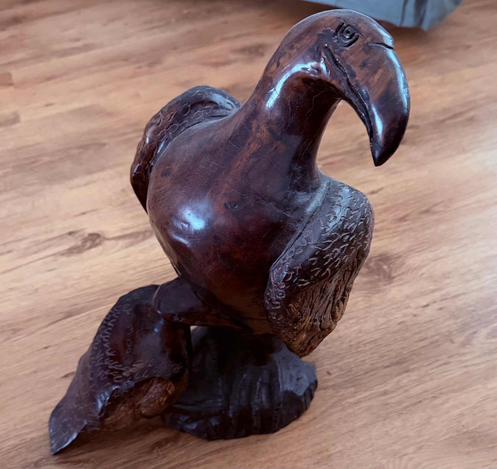 Vintage handgesneden houten sculptuur Adelaar Antiek oud, Houtsnijwerk, Ophalen of Verzenden, Handgemaakt, 20 - 50 cm
