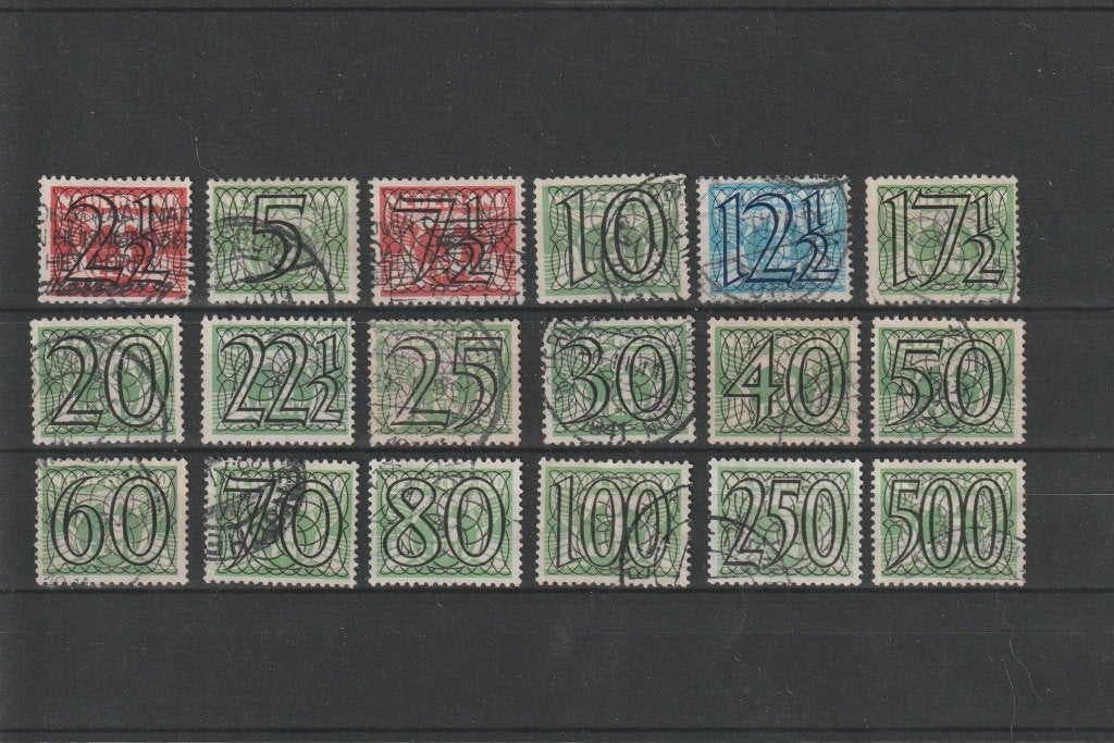 Nederland 1940, NVPH 356 t/m 373, Traliezegels, Gestempeld., Postzegels en Munten, Postzegels | Nederland, Verzenden, T/m 1940