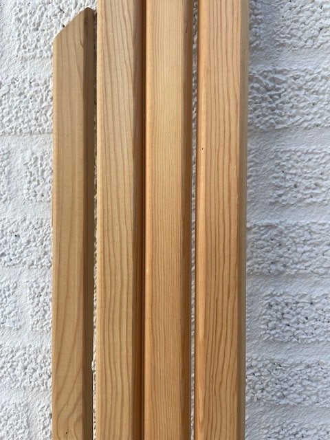 4 Grenen Koplatten of Afwerklatten, Doe-het-zelf en Verbouw, Hout en Planken, Ophalen, Minder dan 25 mm, Grenen, Overige typen