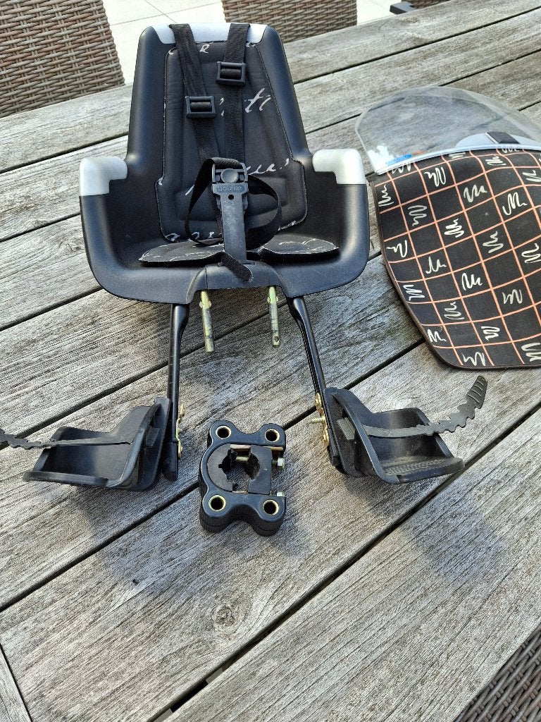 Origineel Bobike fietsstoeltje met windscherm, Fietsen en Brommers, Fietsaccessoires | Fietsstoeltjes, Ophalen, 0 t/m 18 kg, Voorzitje
