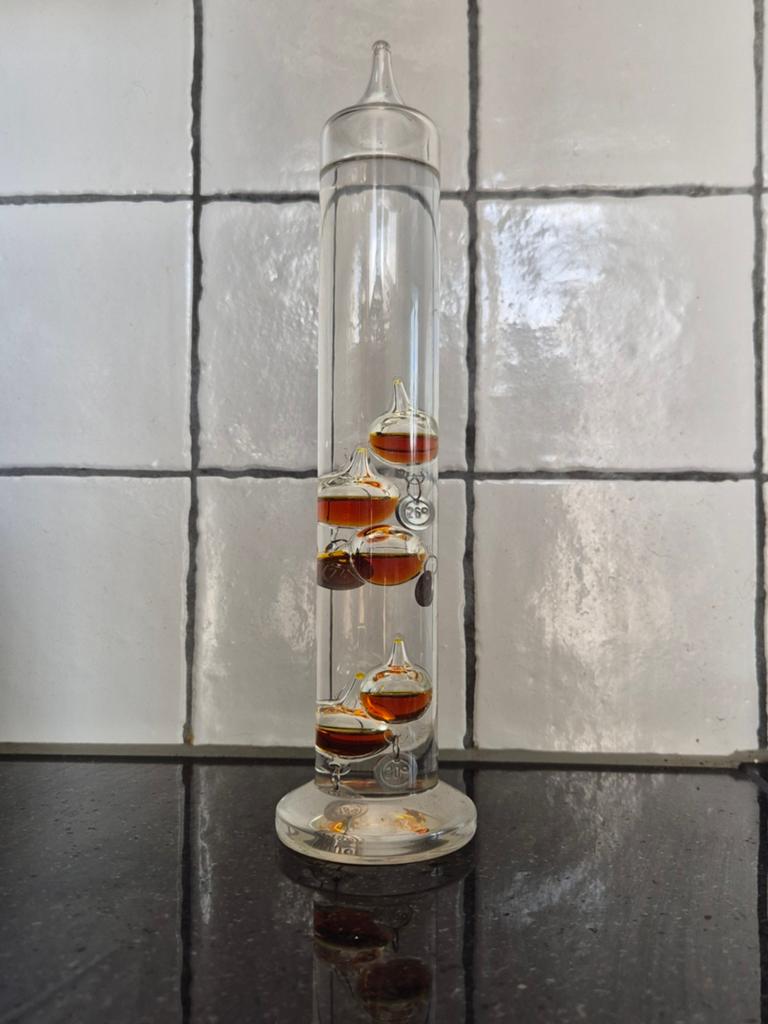glazen thermometer, Ophalen, Gebruikt, Binnenthermometer
