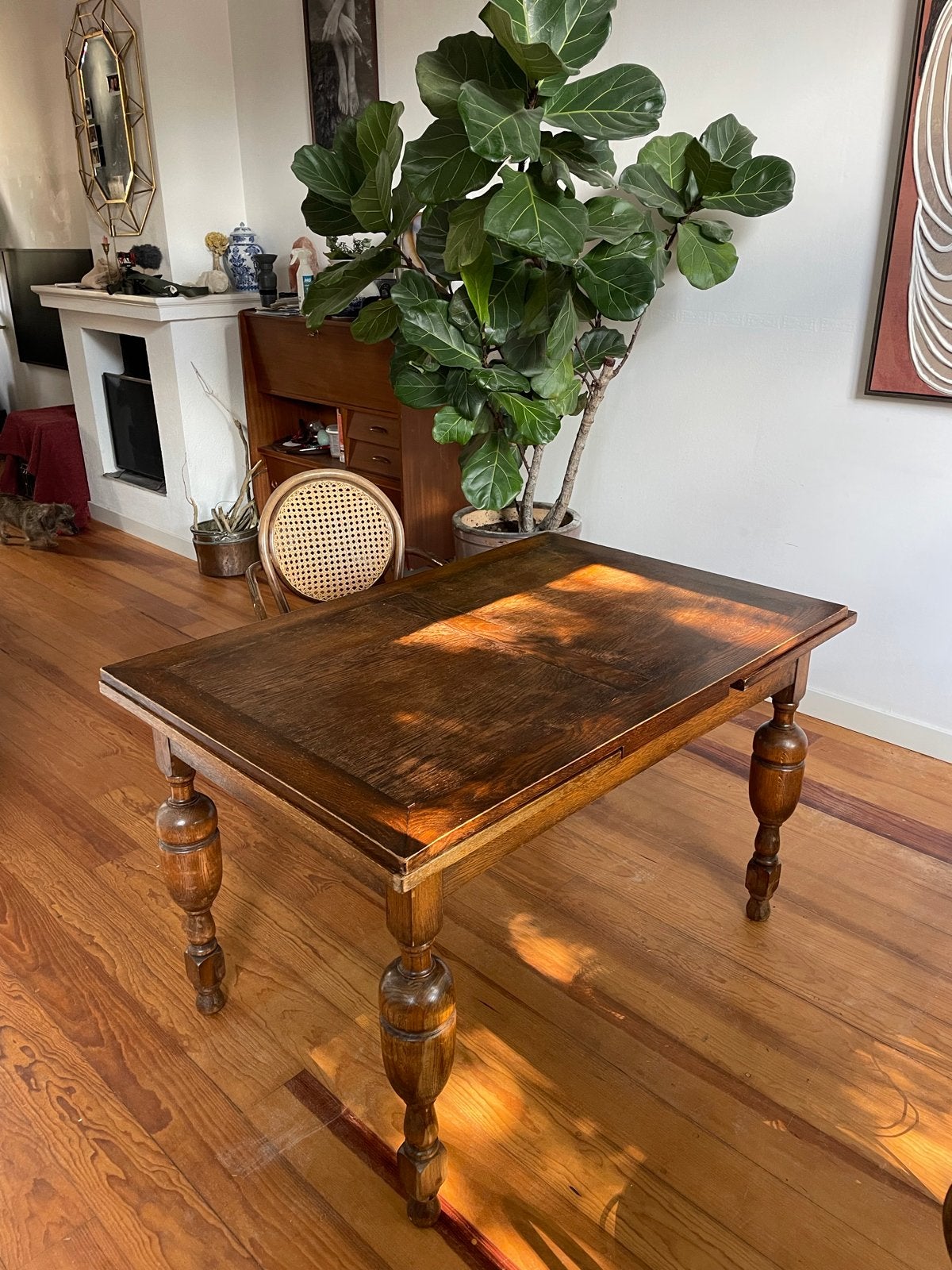 Mooie Uitklapbare Eettafel/Dinertafel - Gebruikt, Ophalen, Gebruikt, 200 cm of meer, 50 tot 100 cm